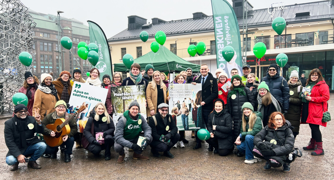 Vaalistartti 2025 ehdokkaita Narinkkatorilla